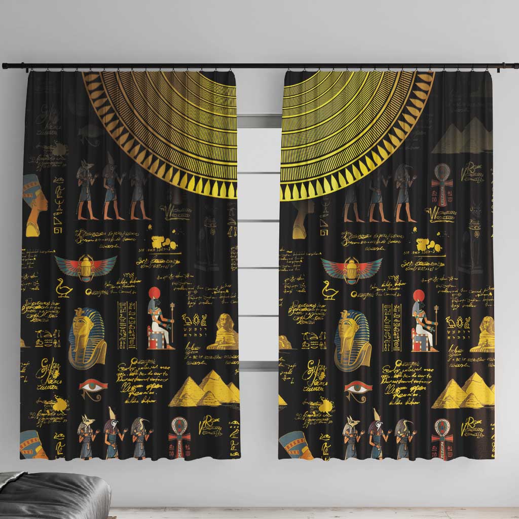 Ancient Egypt and Hieroglyphs Window Curtain