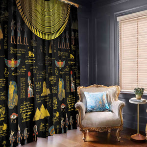 Ancient Egypt and Hieroglyphs Window Curtain