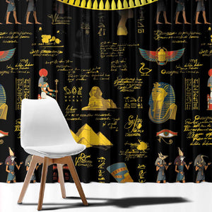 Ancient Egypt and Hieroglyphs Window Curtain