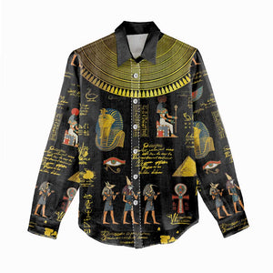 Ancient Egypt and Hieroglyphs Women Casual Shirt