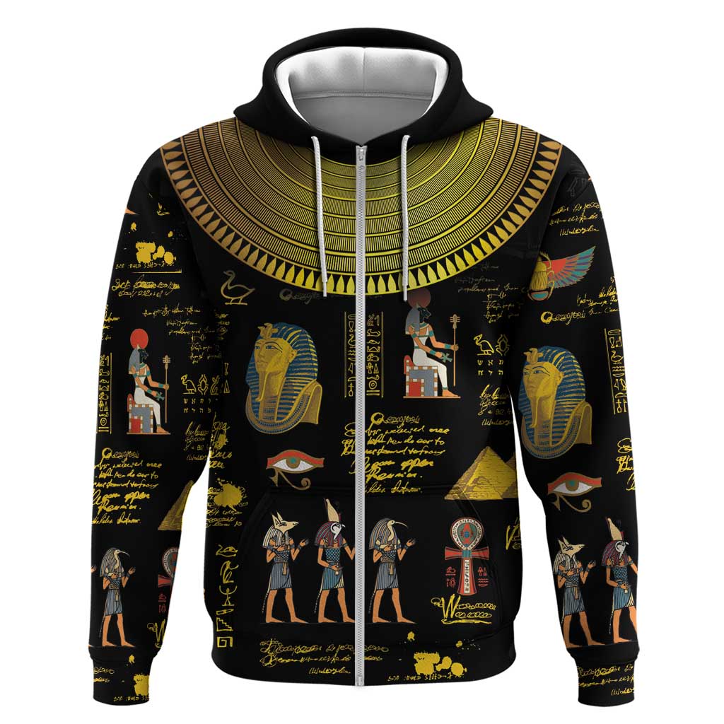 Ancient Egypt and Hieroglyphs Zip Hoodie