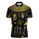 Ancient Egypt and Hieroglyphs Zipper Polo Shirt