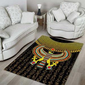 Ancient Egyptian Area Rug Symbol of Horus The Falcon God