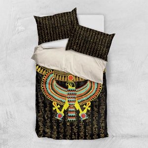 Ancient Egyptian Bedding Set Symbol of Horus The Falcon God