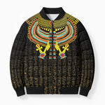 Ancient Egyptian Bomber Puffer Jacket Symbol of Horus The Falcon God