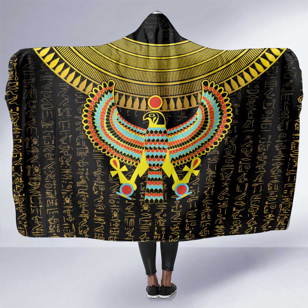 Ancient Egyptian Hooded Blanket Symbol of Horus The Falcon God