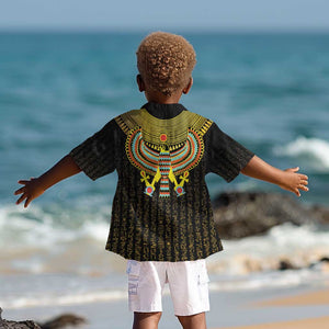 Ancient Egyptian Kid Hawaiian Shirt Symbol of Horus The Falcon God