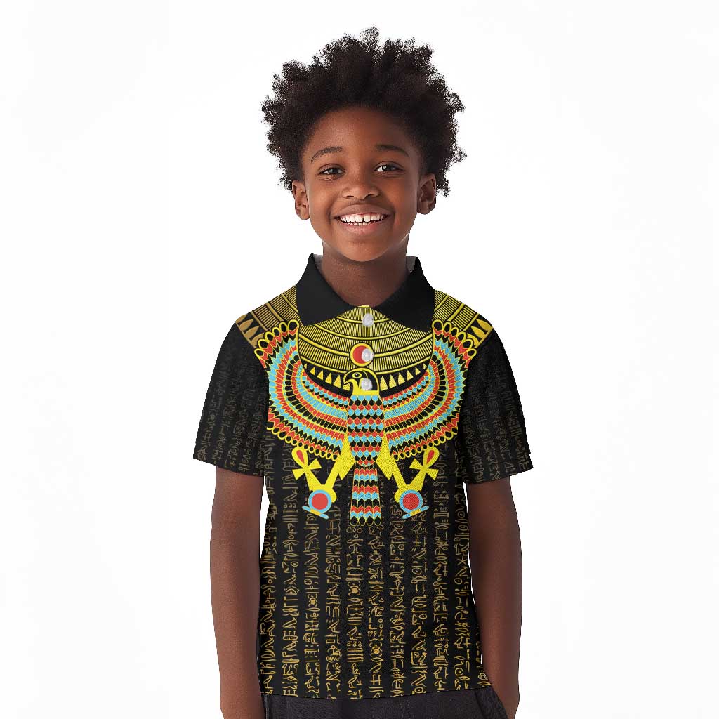 Ancient Egyptian Kid Polo Shirt Symbol of Horus The Falcon God