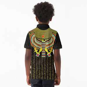 Ancient Egyptian Kid Polo Shirt Symbol of Horus The Falcon God