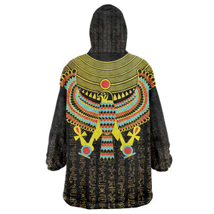 Ancient Egyptian KId Wearable Blanket Hoodie Symbol of Horus The Falcon God