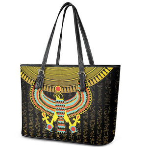 Ancient Egyptian Leather Tote Bag Symbol of Horus The Falcon God