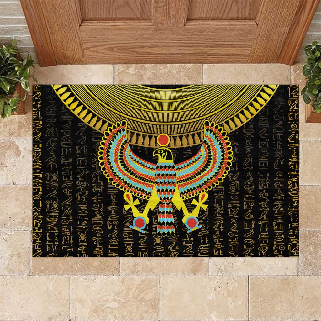 Ancient Egyptian Rubber Doormat Symbol of Horus The Falcon God