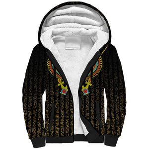 Ancient Egyptian Sherpa Hoodie Symbol of Horus The Falcon God