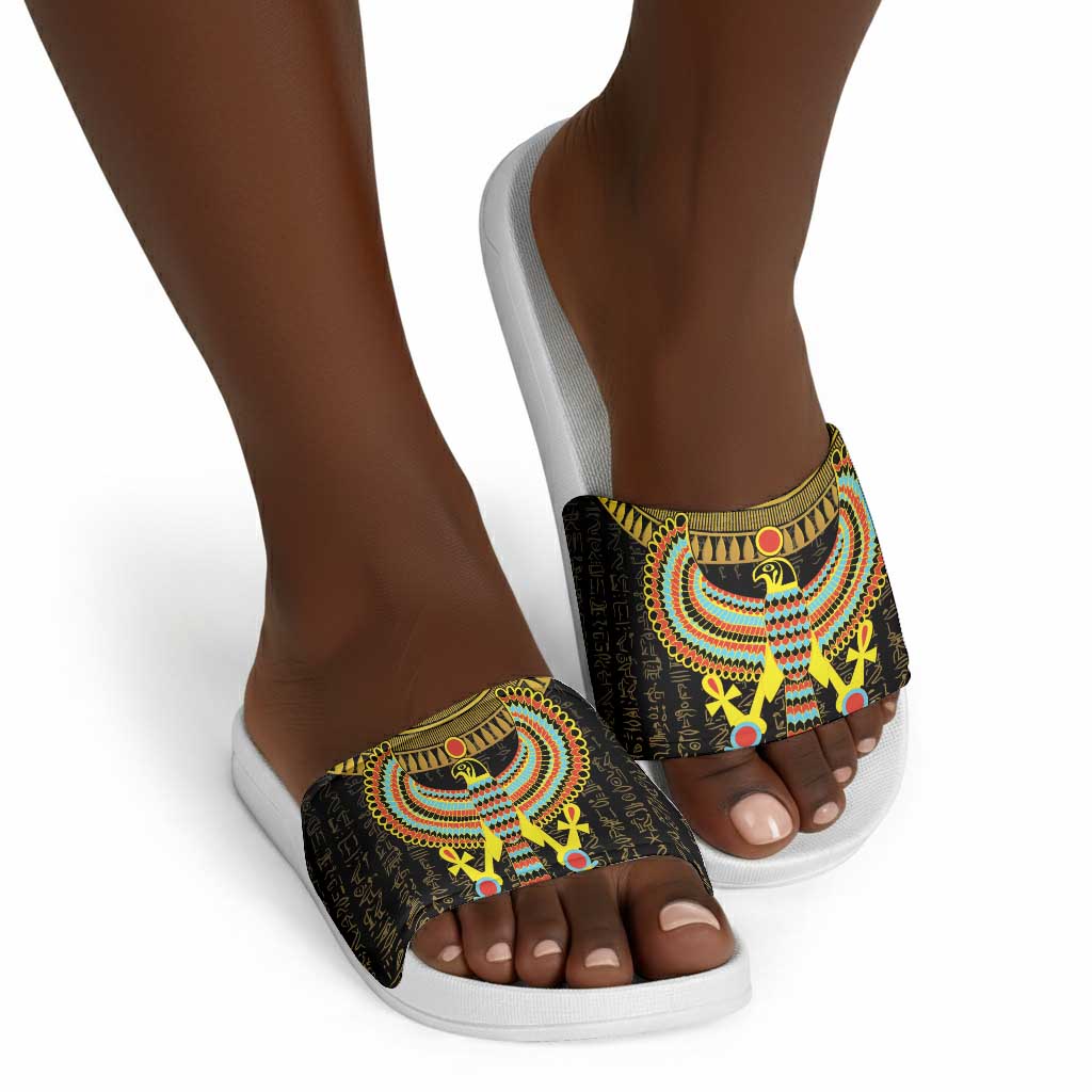 Ancient Egyptian Slide Sandals Symbol of Horus The Falcon God
