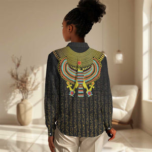 Ancient Egyptian Women Casual Shirt Symbol of Horus The Falcon God