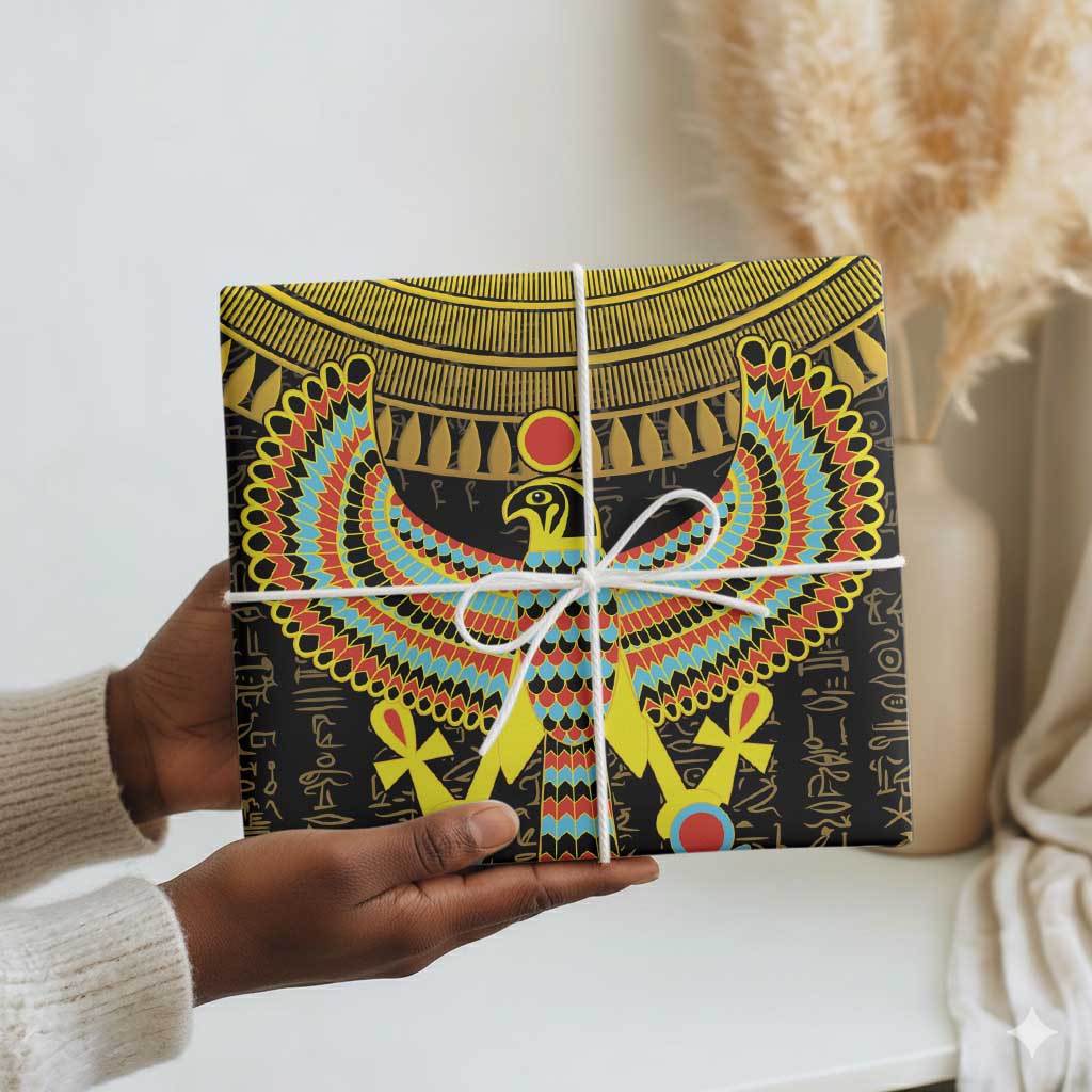 Ancient Egyptian Wrapping Paper Symbol of Horus The Falcon God - African Pride