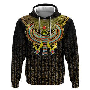 Ancient Egyptian Zip Hoodie Symbol of Horus The Falcon God