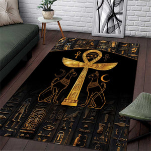 Ankh with Eye of Horus Area Rug Ancient Egypt Culture