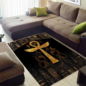 Ankh with Eye of Horus Area Rug Ancient Egypt Culture