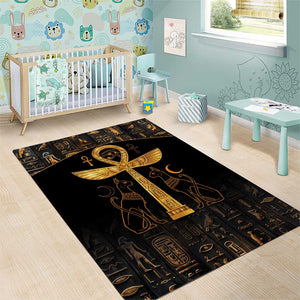 Ankh with Eye of Horus Area Rug Ancient Egypt Culture