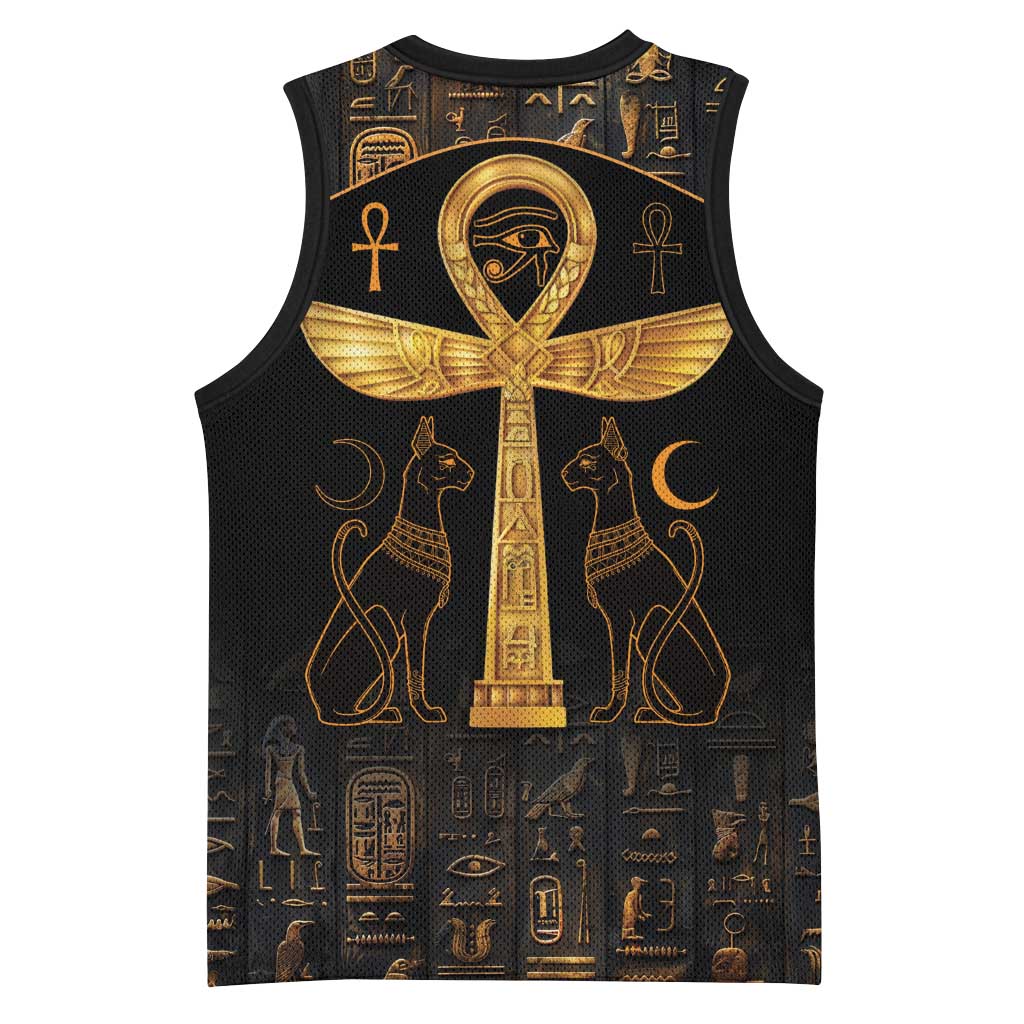 Ankh with Eye of Horus Basketball Jersey Ancient Egypt Culture LT9