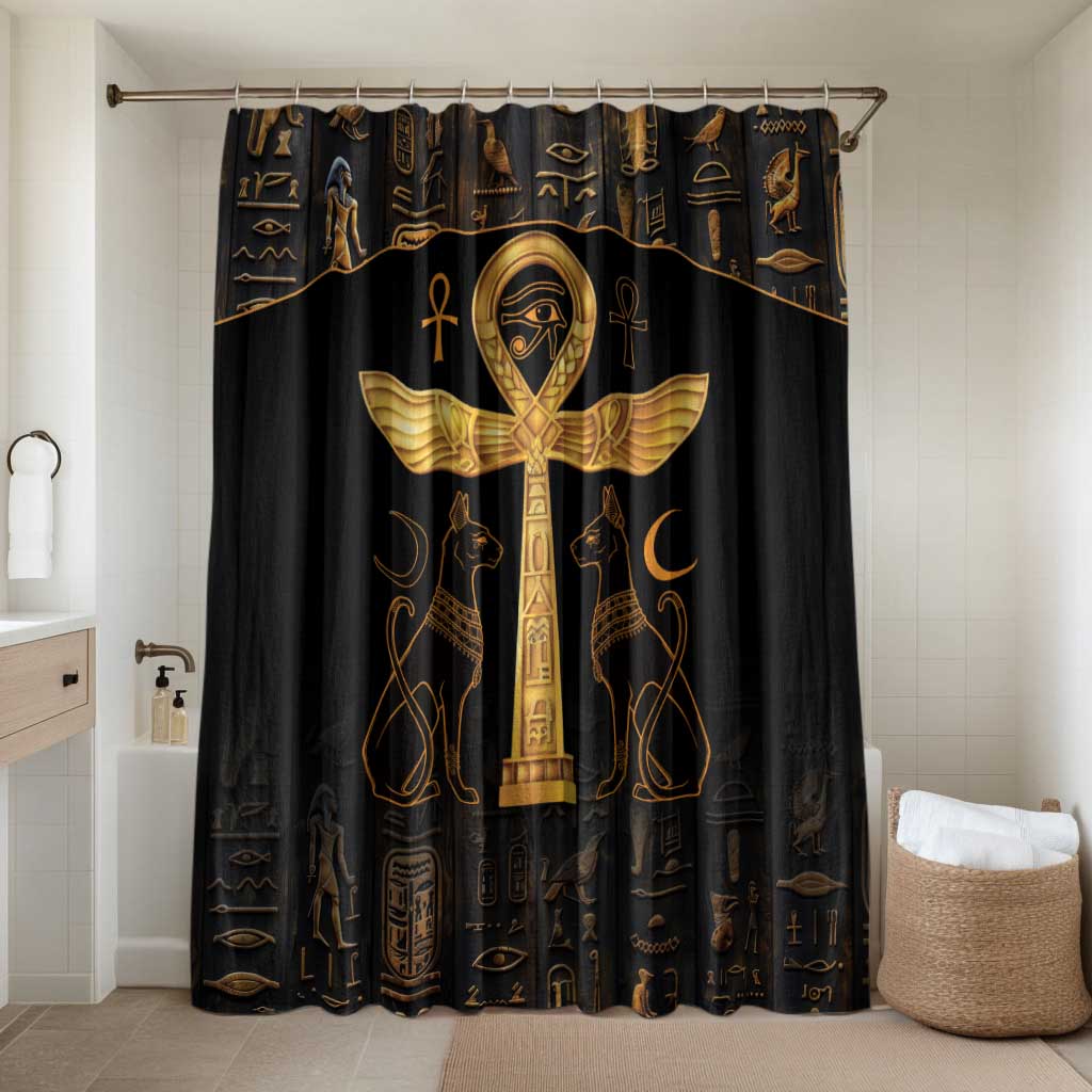 Ankh with Eye of Horus Bathroom Set Ancient Egypt Culture