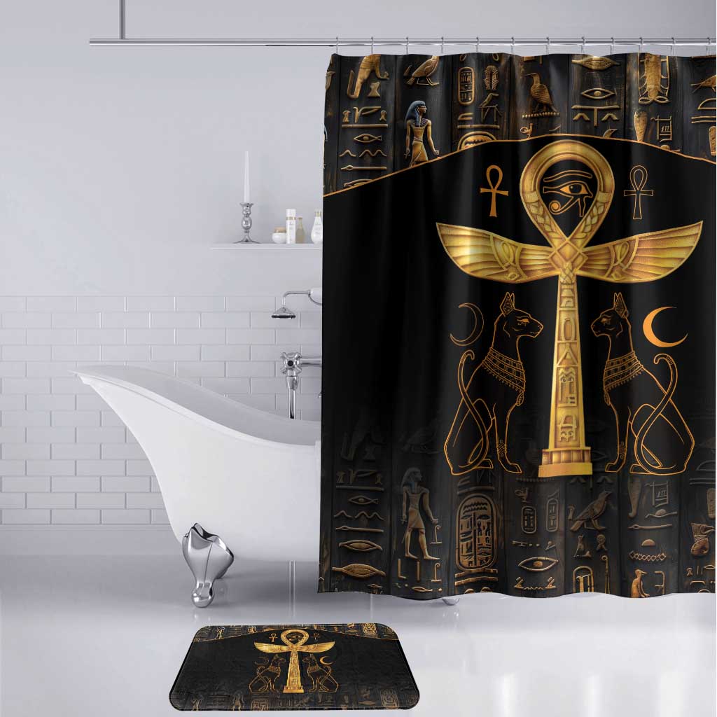 Ankh with Eye of Horus Bathroom Set Ancient Egypt Culture