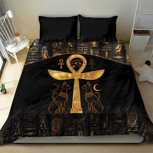 Ankh with Eye of Horus Bedding Set Ancient Egypt Culture