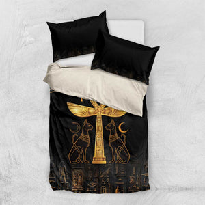 Ankh with Eye of Horus Bedding Set Ancient Egypt Culture