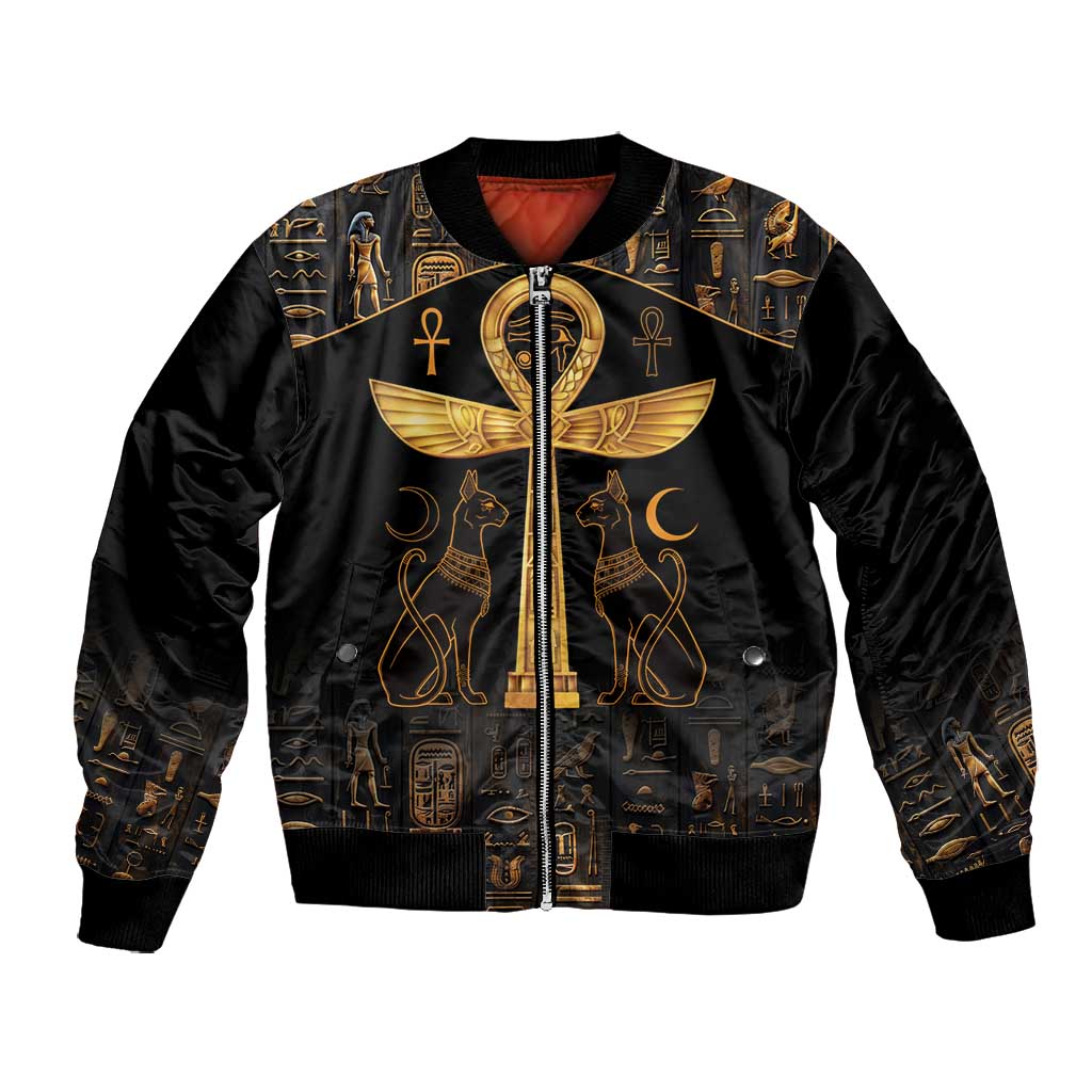Ankh with Eye of Horus Bomber Jacket Ancient Egypt Culture