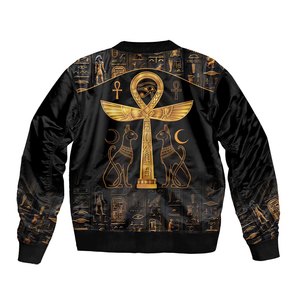 Ankh with Eye of Horus Bomber Jacket Ancient Egypt Culture