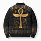 Ankh with Eye of Horus Bomber Puffer Jacket Ancient Egypt Culture