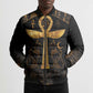 Ankh with Eye of Horus Bomber Puffer Jacket Ancient Egypt Culture