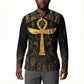 Ankh with Eye of Horus Button Sweatshirt Ancient Egypt Culture