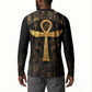 Ankh with Eye of Horus Button Sweatshirt Ancient Egypt Culture