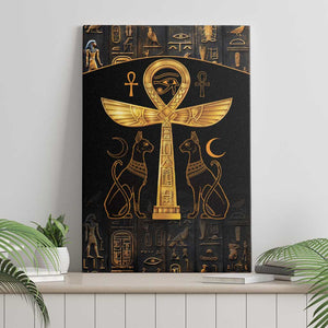 Ankh with Eye of Horus Canvas Wall Art Ancient Egypt Culture