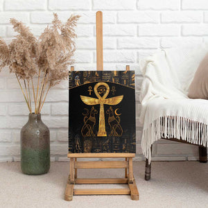 Ankh with Eye of Horus Canvas Wall Art Ancient Egypt Culture