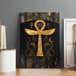 Ankh with Eye of Horus Canvas Wall Art Ancient Egypt Culture