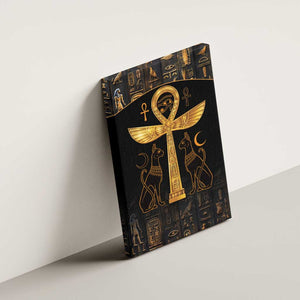 Ankh with Eye of Horus Canvas Wall Art Ancient Egypt Culture