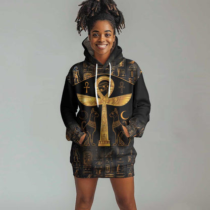 Ankh with Eye of Horus Hoodie Dress Ancient Egypt Culture