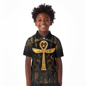 Ankh with Eye of Horus Kid Polo Shirt Ancient Egypt Culture