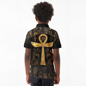 Ankh with Eye of Horus Kid Polo Shirt Ancient Egypt Culture