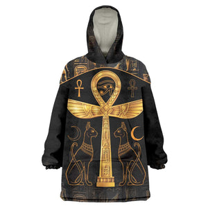 Ankh with Eye of Horus KId Wearable Blanket Hoodie Ancient Egypt Culture