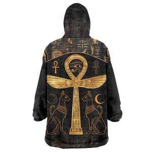 Ankh with Eye of Horus KId Wearable Blanket Hoodie Ancient Egypt Culture