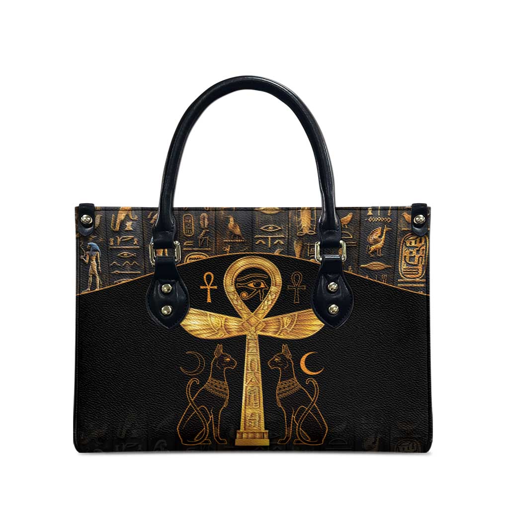 Ankh with Eye of Horus Leather Bag Ancient Egypt Culture