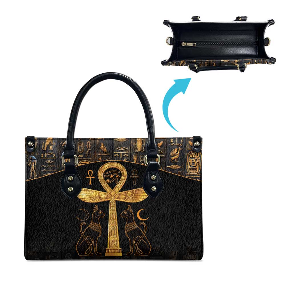 Ankh with Eye of Horus Leather Bag Ancient Egypt Culture