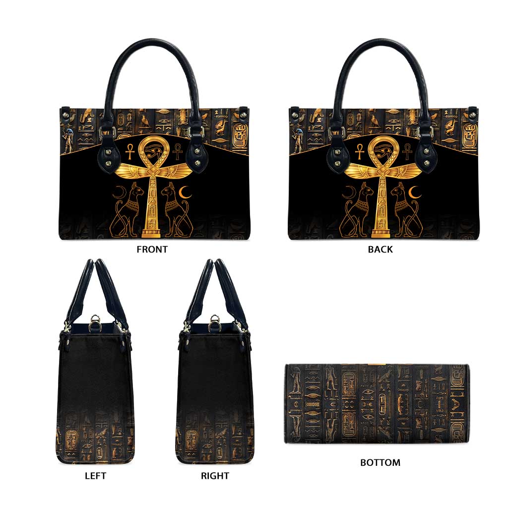 Ankh with Eye of Horus Leather Bag Ancient Egypt Culture
