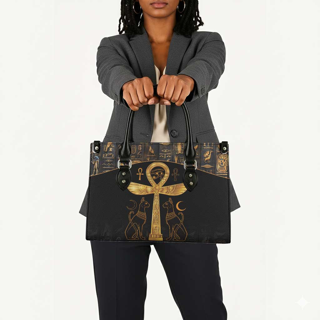 Ankh with Eye of Horus Leather Bag Ancient Egypt Culture