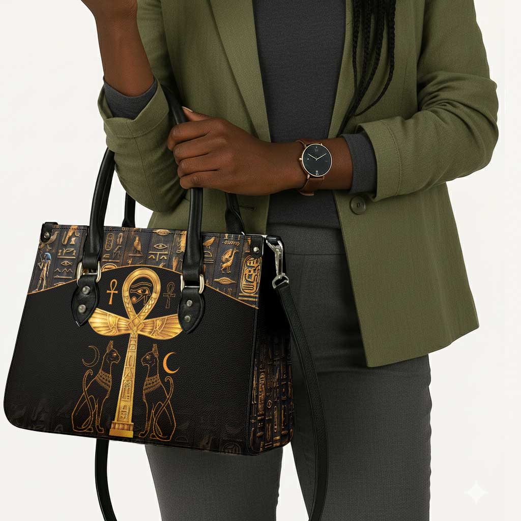 Ankh with Eye of Horus Leather Bag Ancient Egypt Culture