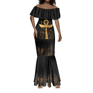 Ankh with Eye of Horus Mermaid Dress Ancient Egypt Culture